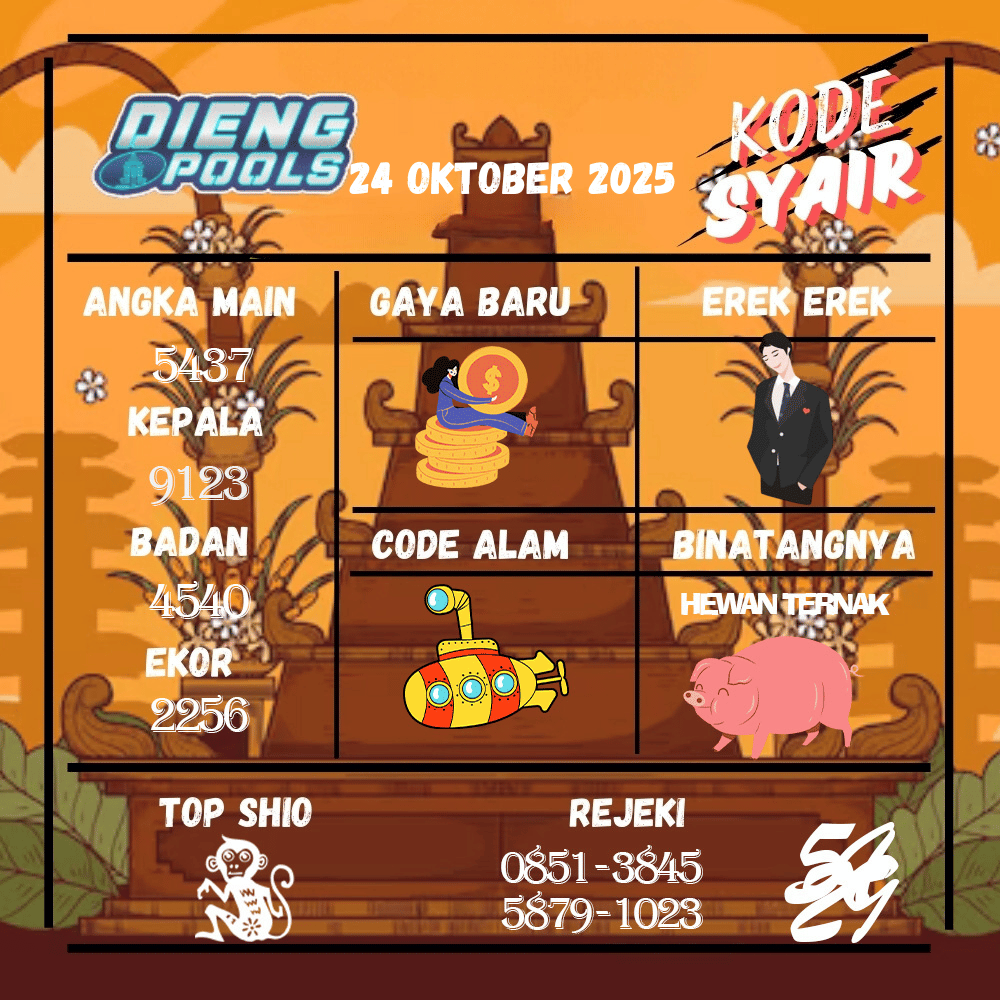 Kode Syair Dieng Pools - Oktober Pools