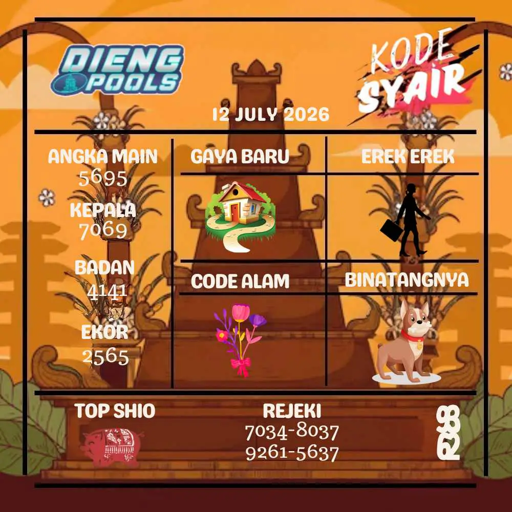 Kode Syair Dieng Pools Juli 2026
