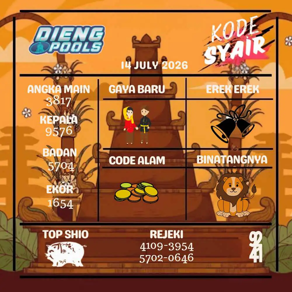 Kode Syair Dieng Pools Juli 2026
